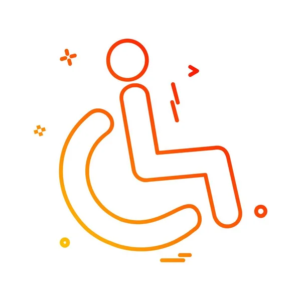Vecteur Conception Icône Handicapé — Image vectorielle