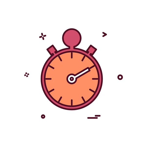 Detener Icono Reloj Diseño Vector Ilustración — Vector de stock