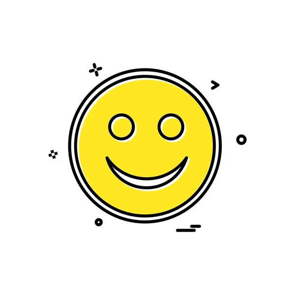 Glücklich Emoji Icon Design Bunte Vektorillustration — Stockvektor