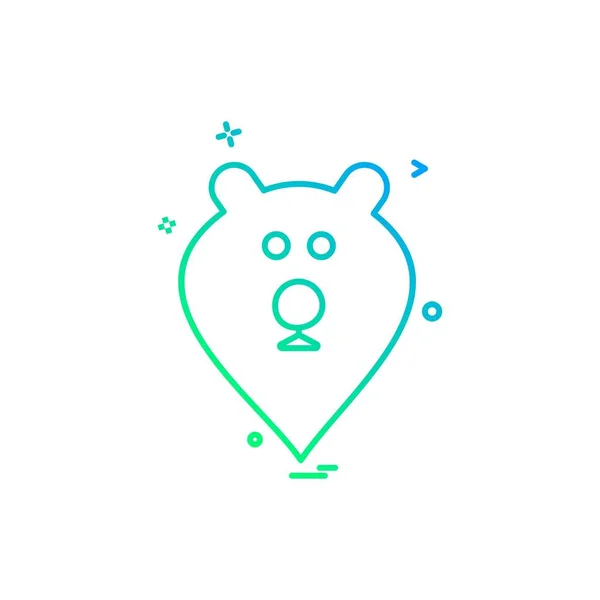 Vetor Design Ícone Urso —  Vetores de Stock