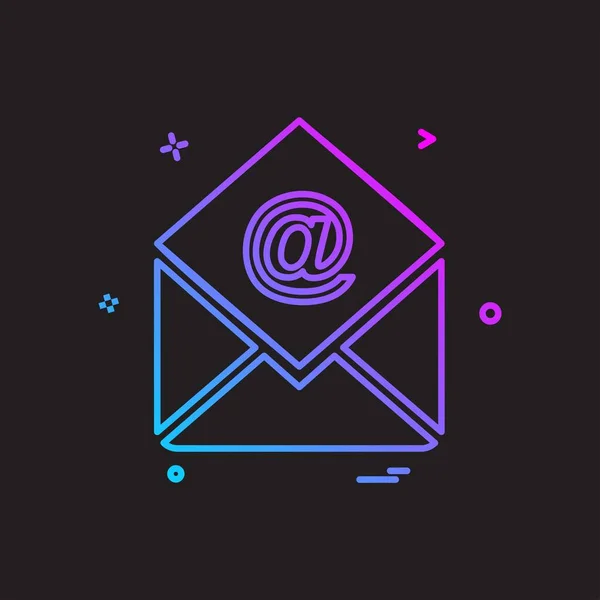 Design Ícone Mail Ilustração Vetorial Colorida — Vetor de Stock