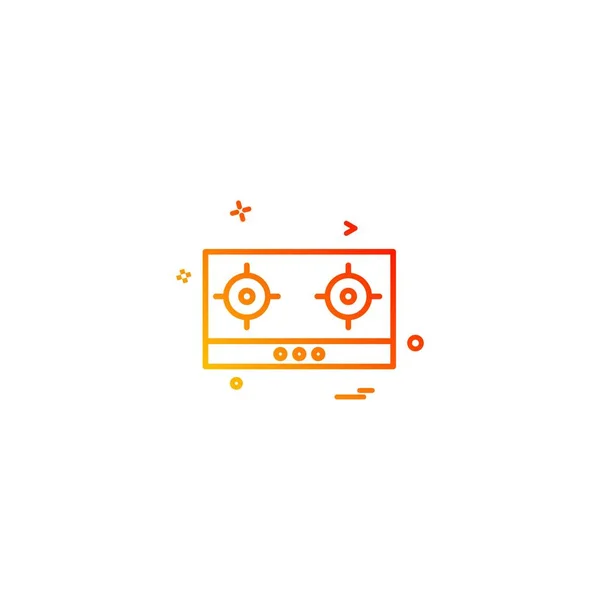 Casette Pictogram Ontwerp Vector — Stockvector