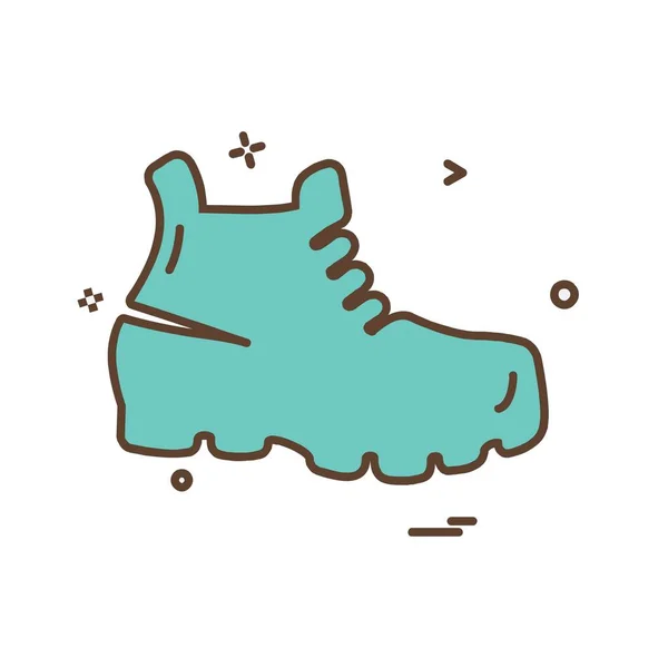 Schuhe Icon Design Bunte Vektorillustration — Stockvektor