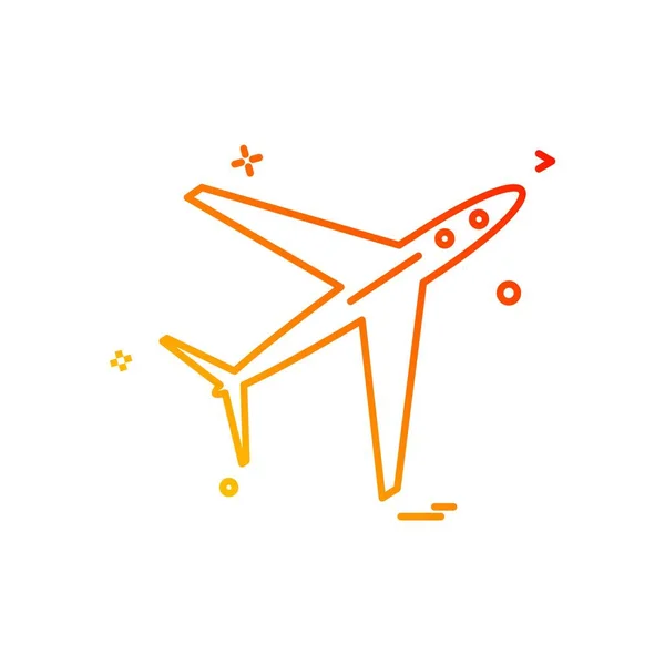 Aeroplane Icon Design Vector — 스톡 벡터