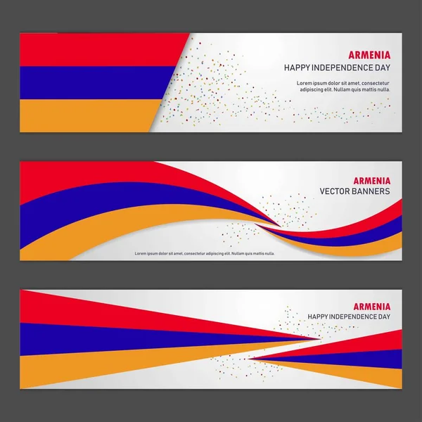 Armenië Onafhankelijkheidsdag Abstracte Achtergrond Ontwerp Banner Folder Briefkaart Landschap Viering — Stockvector