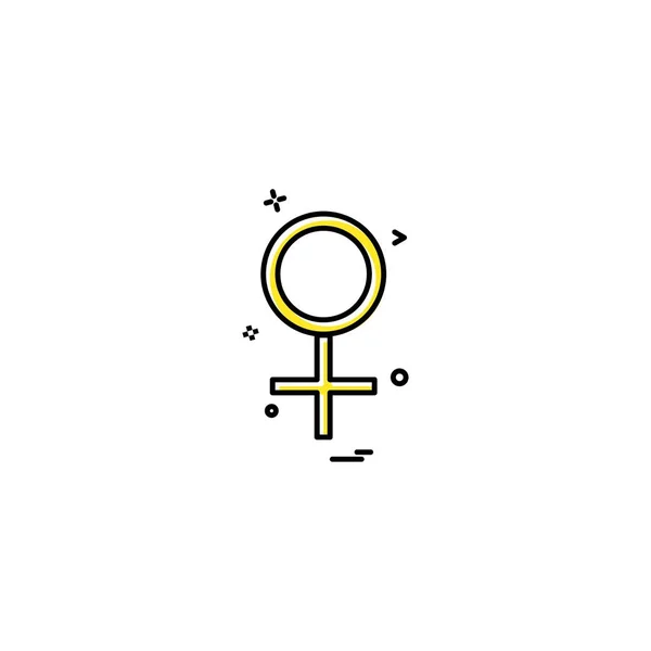 Chica Femenina Icono Usuario Vector Desige — Vector de stock