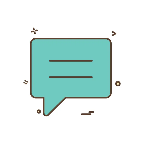 Hablar Texto Sms Chat Icono Diseño Vectores — Archivo Imágenes Vectoriales