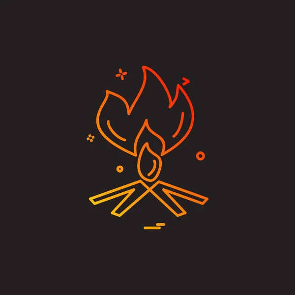 Design Vektor Für Feuersymbole — Stockvektor