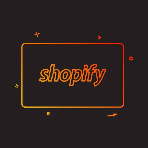 Вектор Дизайну Піктограм Shopify — стоковий вектор