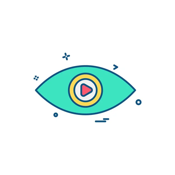 Auge Symbol Design Vektor — Stockvektor