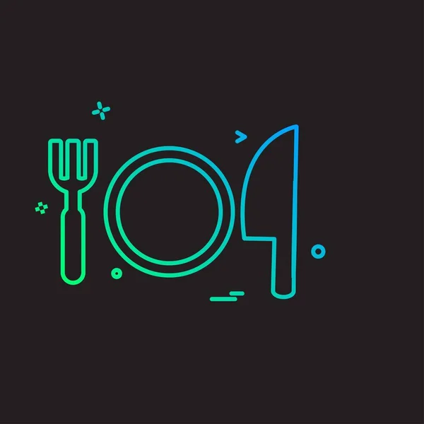 Icône Cuisine Design Vecteur — Image vectorielle
