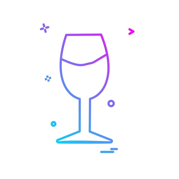 Drink Pictogram Ontwerp Kleurrijke Vectorillustratie — Stockvector