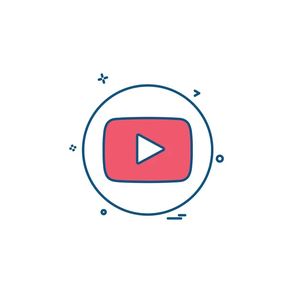 Red Medios Social Youtube — Vector de stock