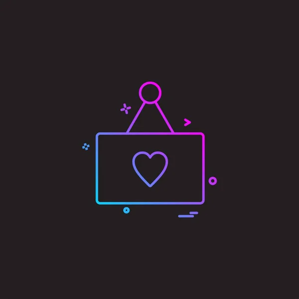 Diseño Iconos Corazón Ilustración Vectorial Para San Valentín — Vector de stock