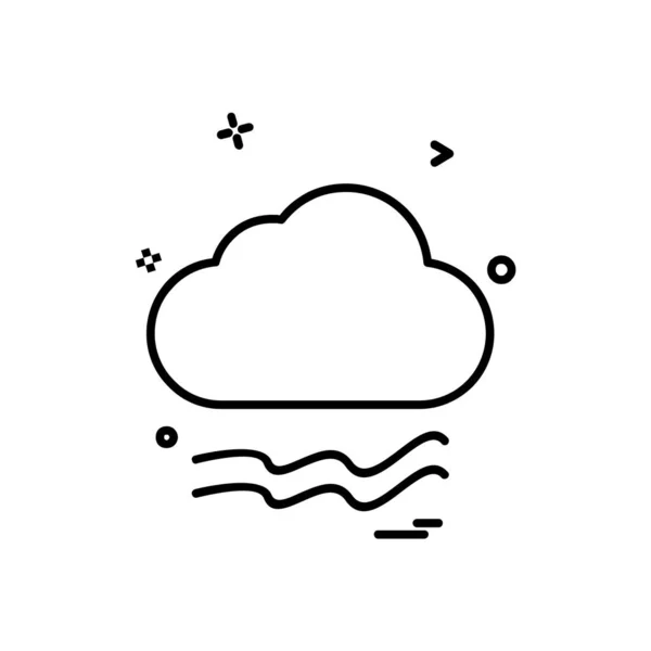 Wolke Icon Design Bunte Vektorillustration — Stockvektor