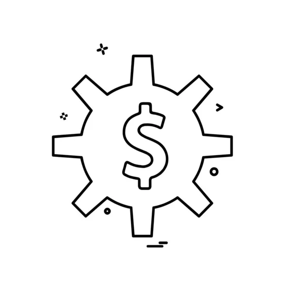 Dólar Icono Diseño Vector Ilustración — Vector de stock