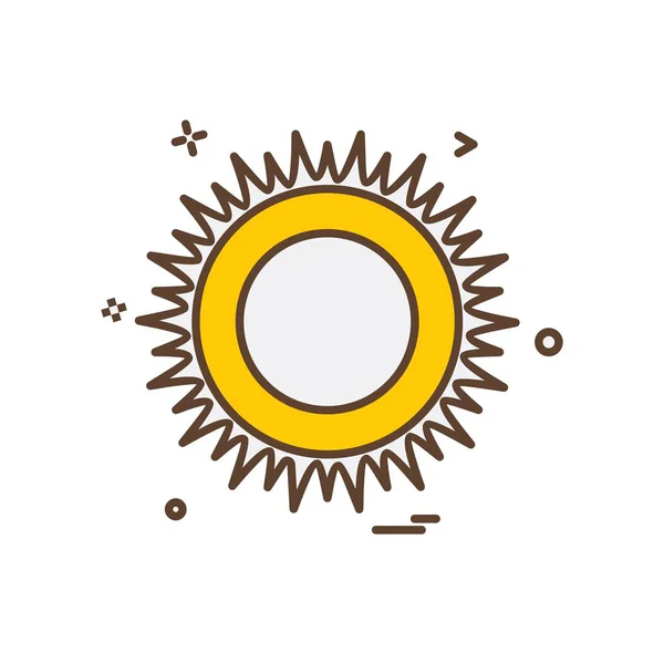 Sol Icono Diseño Vector — Vector de stock