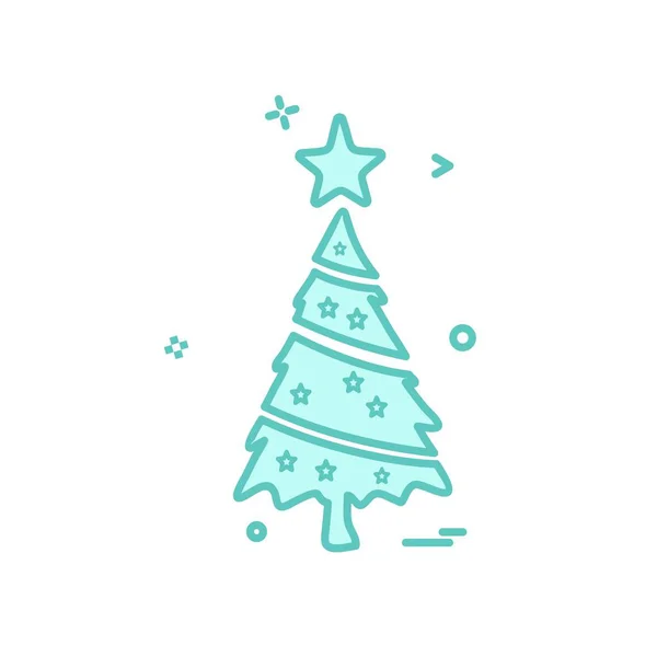 Weihnachtsbaum Symbol Design Vektor — Stockvektor