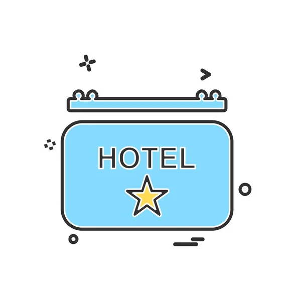 Hotel Icono Diseño Vector — Vector de stock