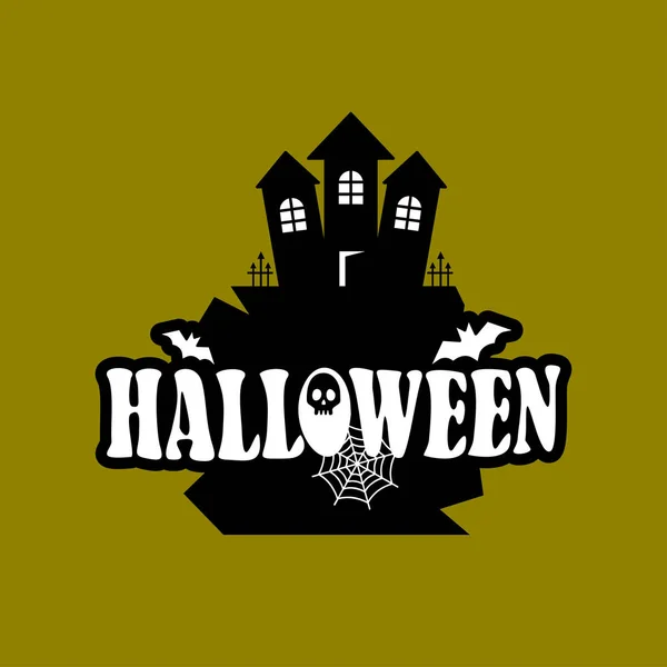 Halloween Design Med Typografi Och Ljus Bakgrund Vektor — Stock vektor