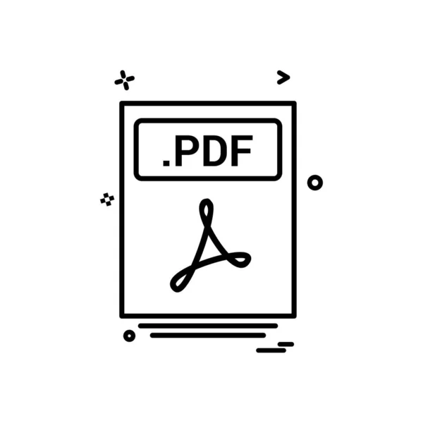 Pdf 아이콘 디자인 — 스톡 벡터