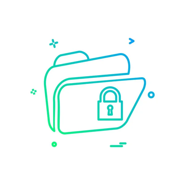 Ordner Icon Design Vektor Illustration — Stockvektor