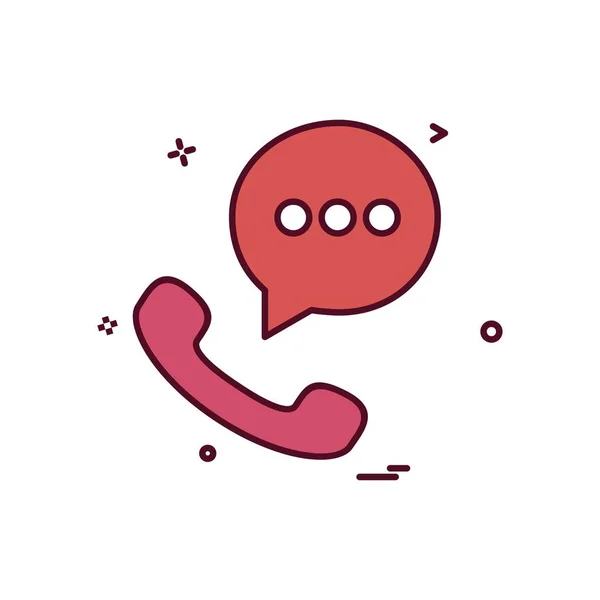 Bel Sms Chat Pictogram Vector Design — Stockvector