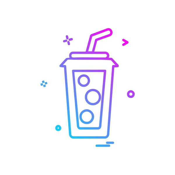 Drink Pictogram Ontwerp Kleurrijke Vectorillustratie — Stockvector