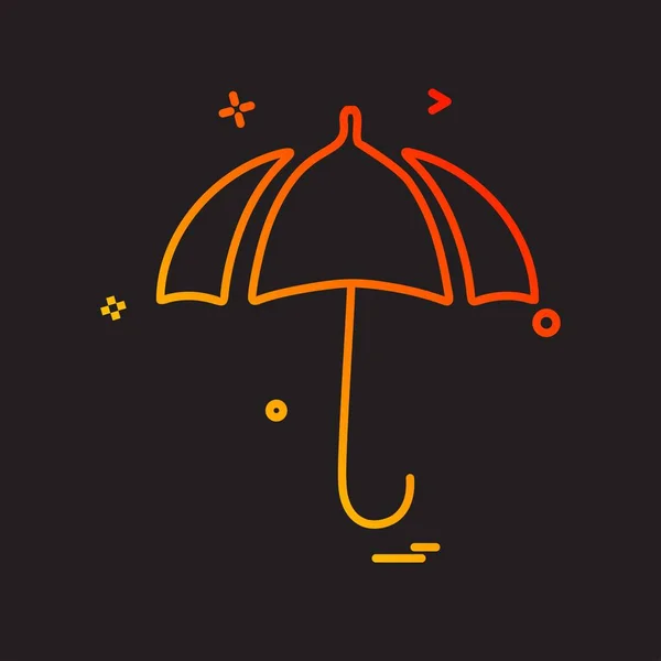 Schirm Symbol Design Vektor Illustration — Stockvektor