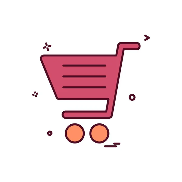 Cart Icon Design Colorful Vector Illustration — Stock Vector