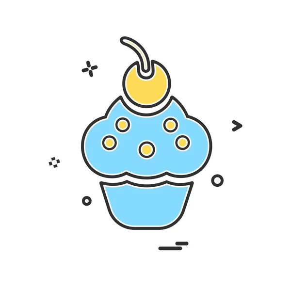 ケーキのアイコン デザイン カラフルなベクトル イラスト — ストックベクタ