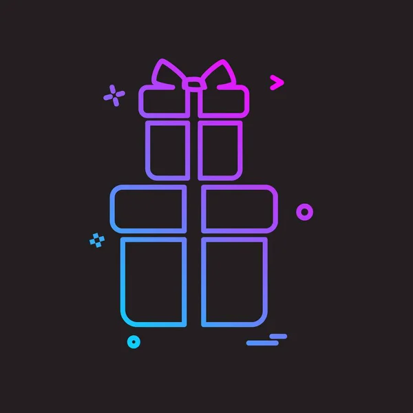 Geschenkbox Symbol Design Vektor Illustration — Stockvektor