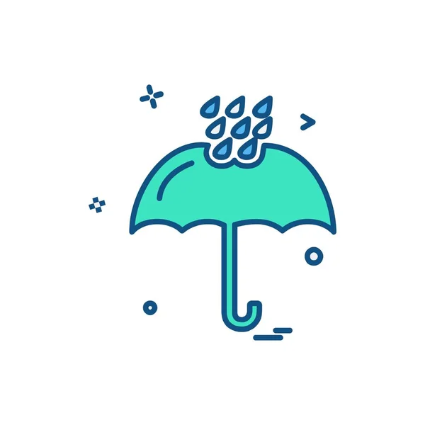 Icono Lluvia Vector Diseño — Vector de stock