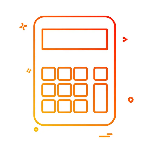 Vetor Design Ícone Calculadora —  Vetores de Stock