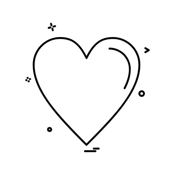 Heart Icon Design Illustrazione Vettoriale San Valentino — Vettoriale Stock