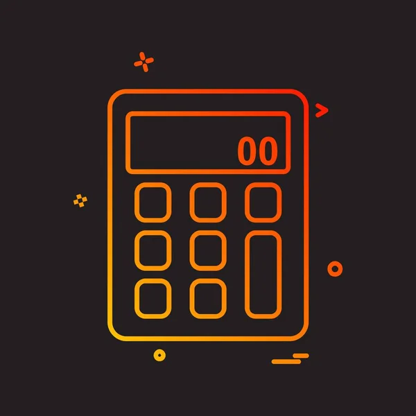 Calculadora Icono Diseño Vector — Vector de stock