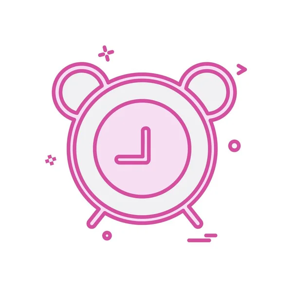 Reloj Icono Plano Vector Ilustración — Vector de stock