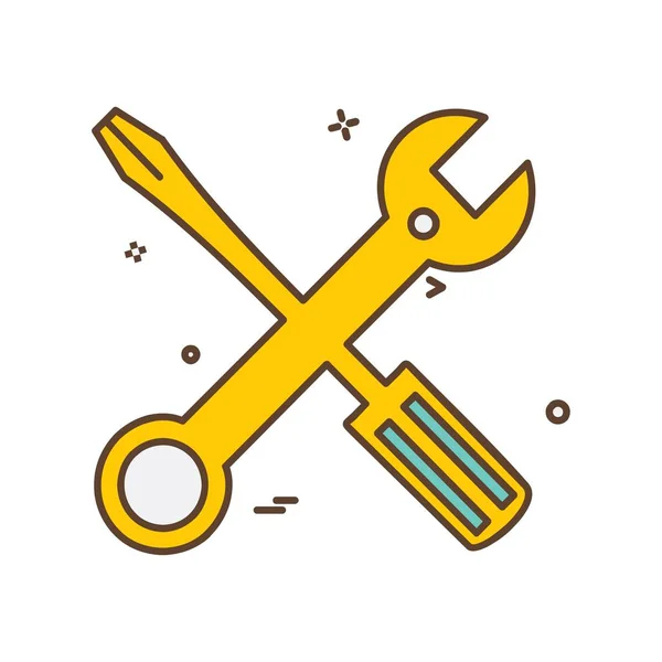 Labour Tools Icon Design Colorful Vector Illustration — Stock Vector