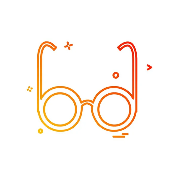 Icono Gafas Diseño Vector Ilustración — Archivo Imágenes Vectoriales