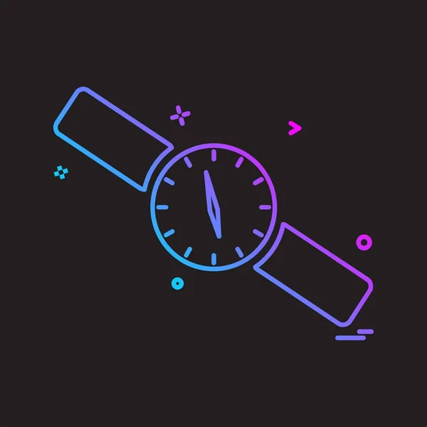 Horloge Pictogram Ontwerp Vector — Stockvector