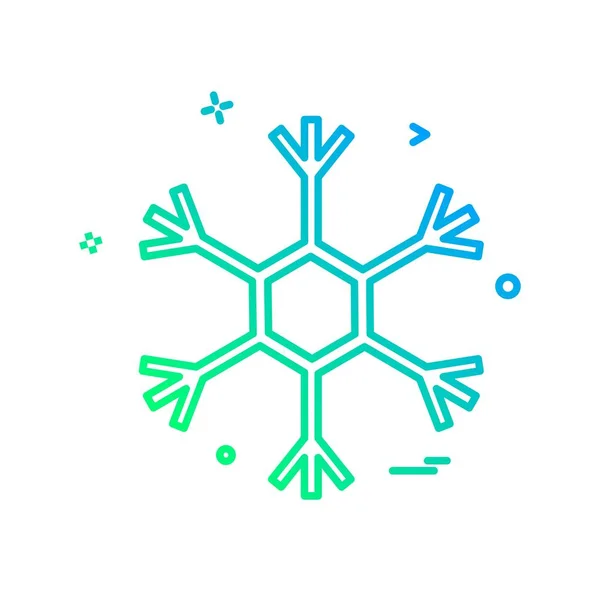 Snowflake Vetor Ícone Fundo Branco — Vetor de Stock