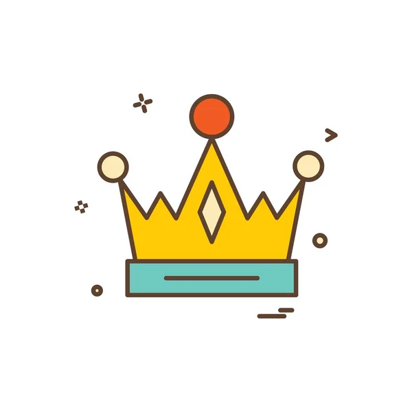 Coroa Império Rei Ícone Vetor Design — Vetor de Stock