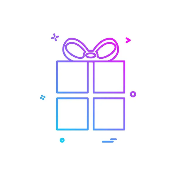 Geschenkbox Symbol Design Vektor Illustration — Stockvektor