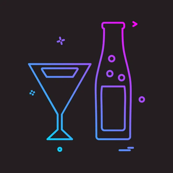 Diseño Icono Bebida Ilustración Vector Colorido — Archivo Imágenes Vectoriales