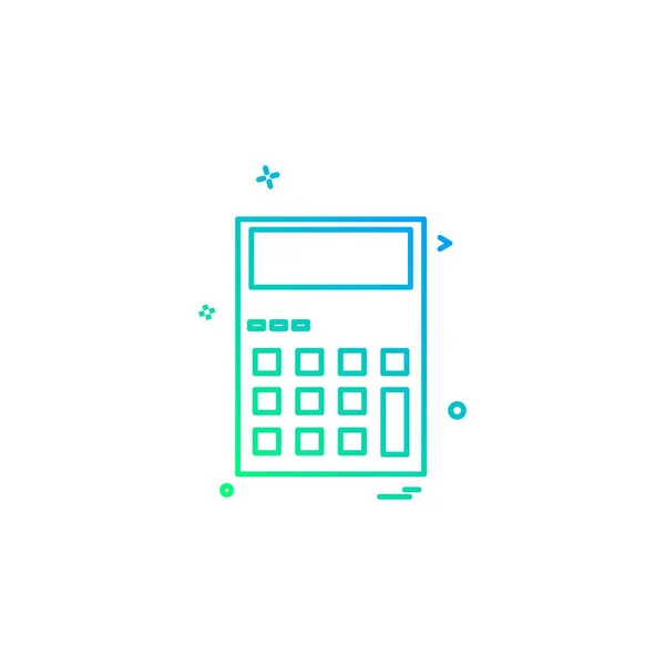 Calculadora Icono Diseño Vector — Vector de stock