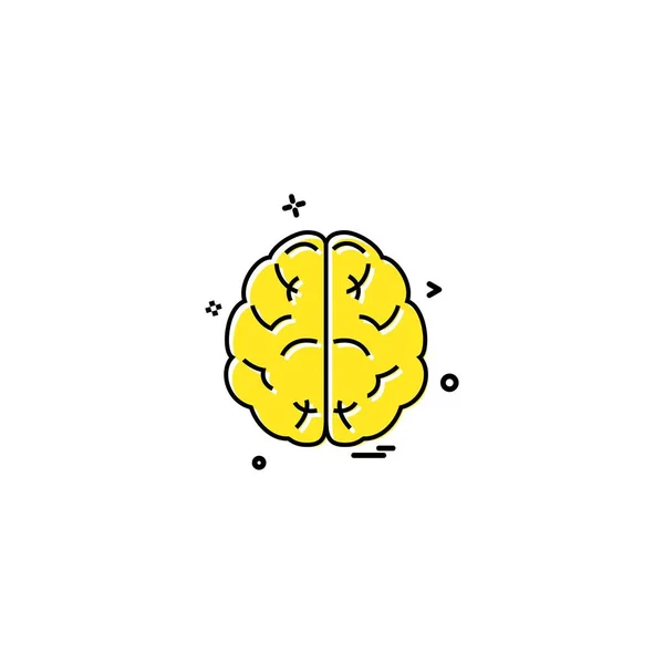 Cerveau Diviser Inkcontober Sains Icône Vecteur Desige — Image vectorielle