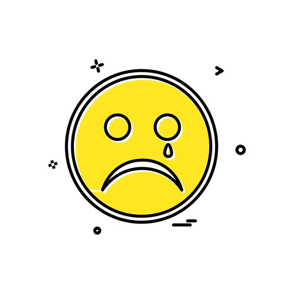 Triste Diseño Iconos Emoji Ilustración Vectorial Colorido — Archivo Imágenes Vectoriales