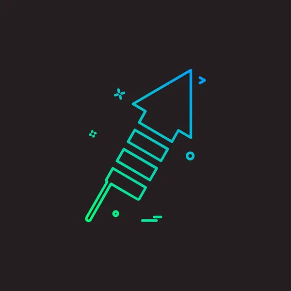 Raketensymbole Design Bunte Vektorillustration — Stockvektor