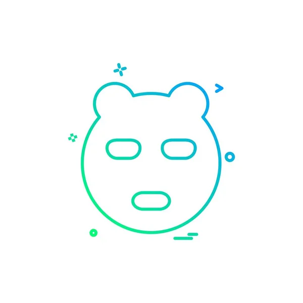 Αρκούδα Εικονίδιο Σχεδιασμός Πολύχρωμο Διανυσματικά Εικονογράφηση — Διανυσματικό Αρχείο