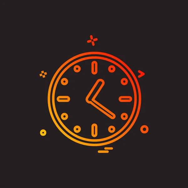 Uhr Flache Icon Vektor Illustration — Stockvektor